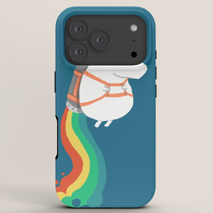 Fat Unicorn on Rainbow Jetpack iPhone Case Gallery Image 7