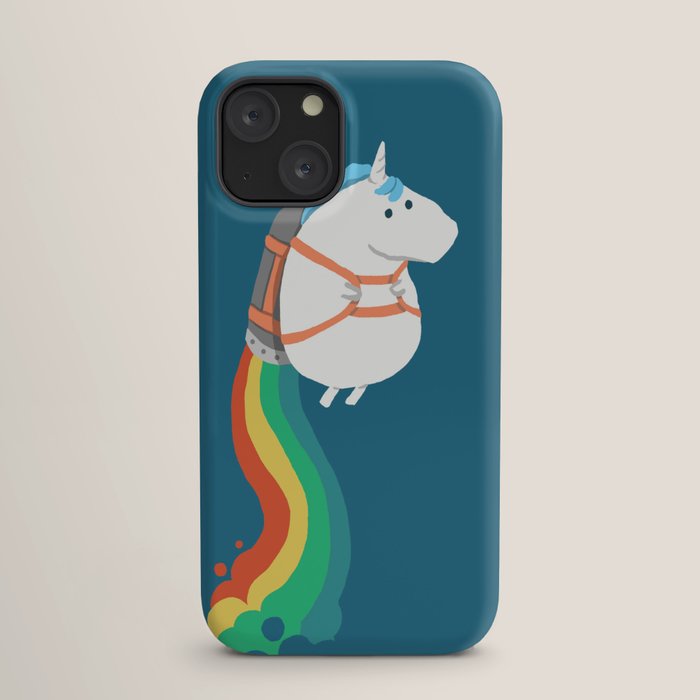 Fat Unicorn on Rainbow Jetpack iPhone Case Gallery Image 17