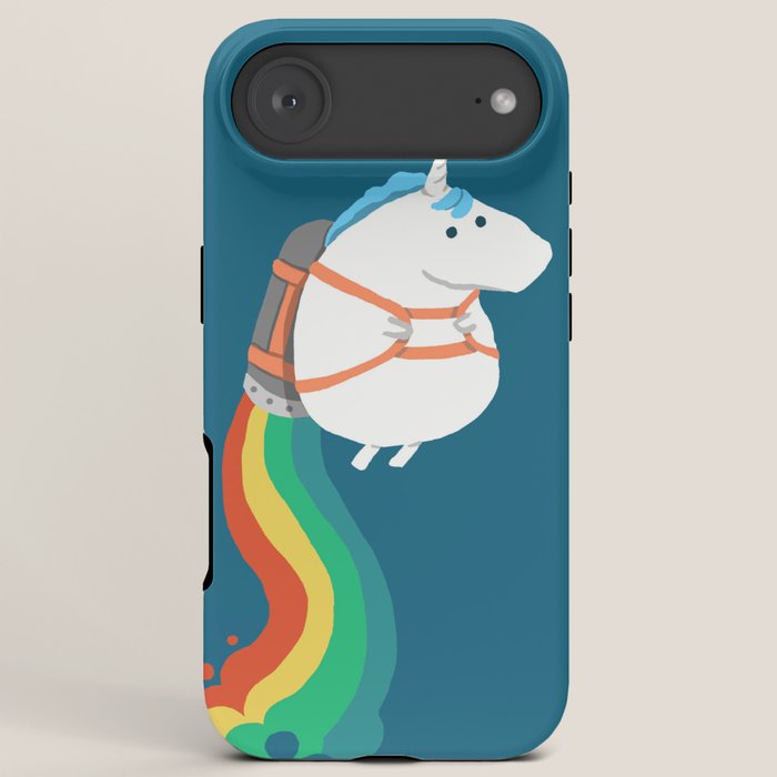Fat Unicorn on Rainbow Jetpack iPhone Case Gallery Image 6