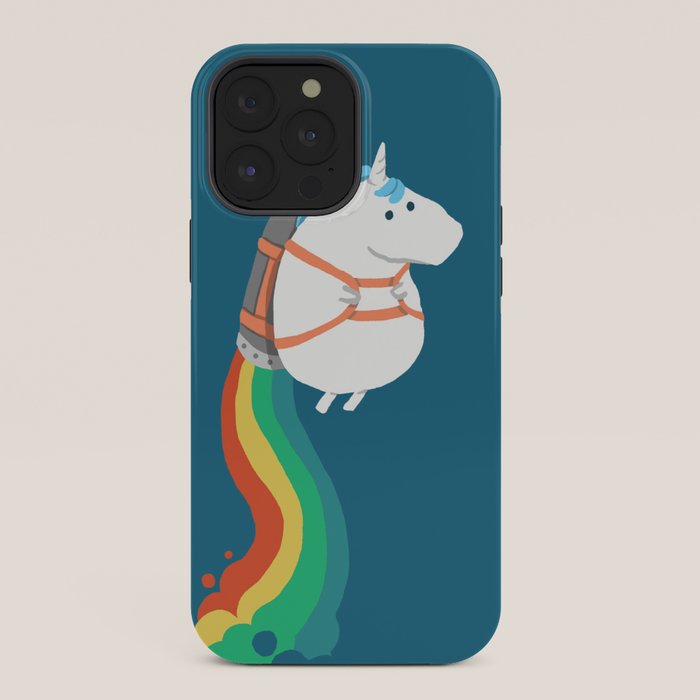 Fat Unicorn on Rainbow Jetpack iPhone Case Gallery Image 36