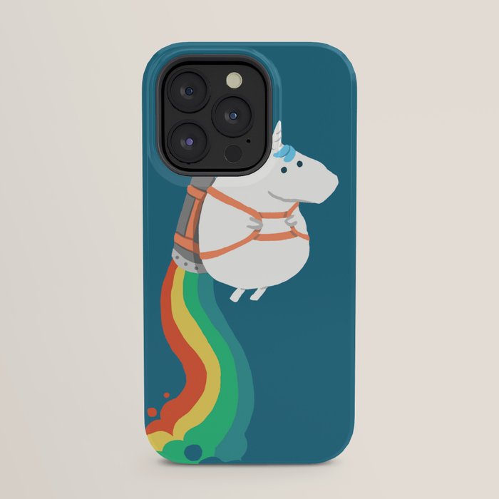 Fat Unicorn on Rainbow Jetpack iPhone Case Gallery Image 31