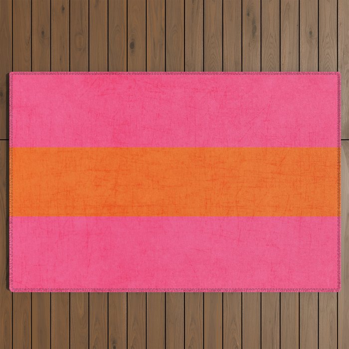hot pink and orange classic Outdoor Rug Gallery Image 2