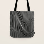 Minimal curves black Tote Bag Gallery Image 1