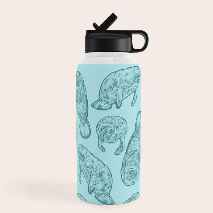 Manatees - Teal Water Bottle Gallery Image 4