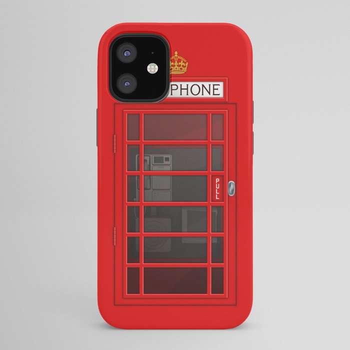 RED TELEPHONE BOX BOOTH PHONE BOX iPhone Case Gallery Image 42