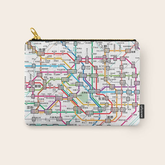 Tokyo Subway Map Carry All Pouch Gallery Image 1