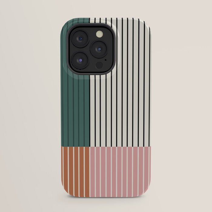 Color Block Line Abstract V Colorful Retro iPhone Case Gallery Image 31