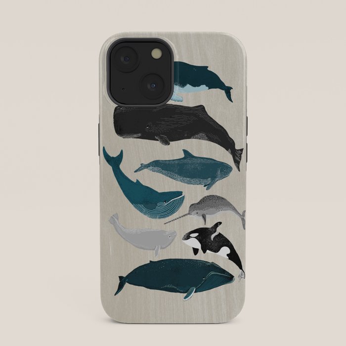 Whales - Pod of Whales Print by Andrea Lauren iPhone Case Gallery Image 33