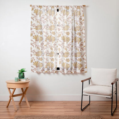 KALAMI FLORAL MUSTARD Window Curtain Gallery Image 15