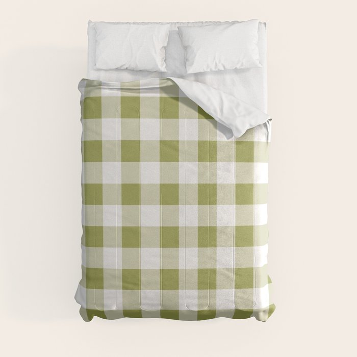 Gingham Large Green White Comforter Gallery Image 3