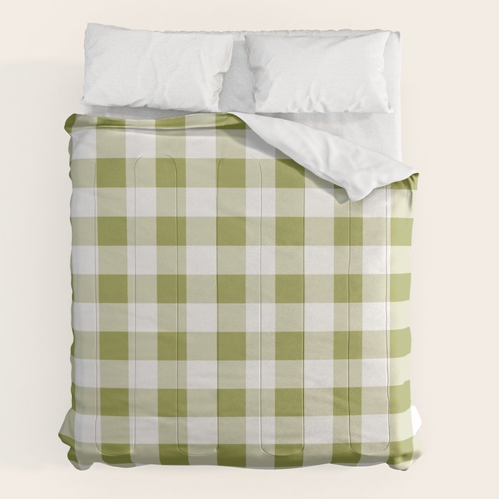 Gingham Large Green White Comforter Gallery Image 7