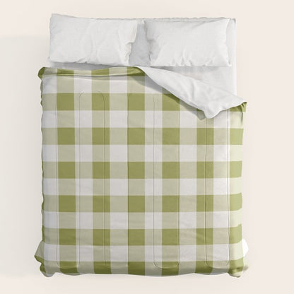 Gingham Large Green White Comforter Gallery Image 7