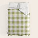 Gingham Large Green White Duvet Cover Gallery Image 1