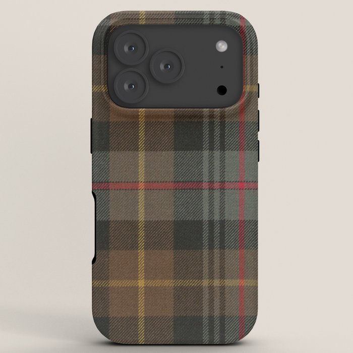 Vintage Brown Gray Tartan Plaid Pattern iPhone Case Gallery Image 7