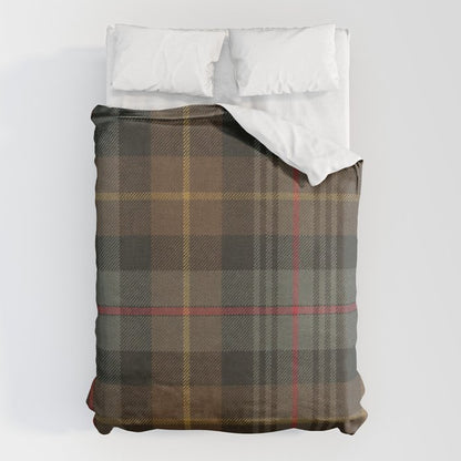 Vintage Brown Gray Tartan Plaid Pattern Duvet Cover Gallery Image 6