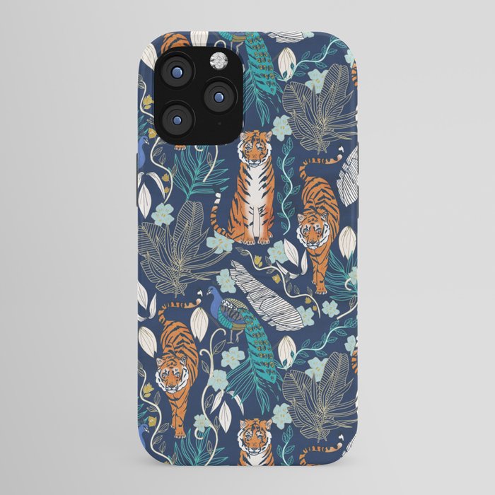 Tiger Toile on Navy iPhone Case Gallery Image 43
