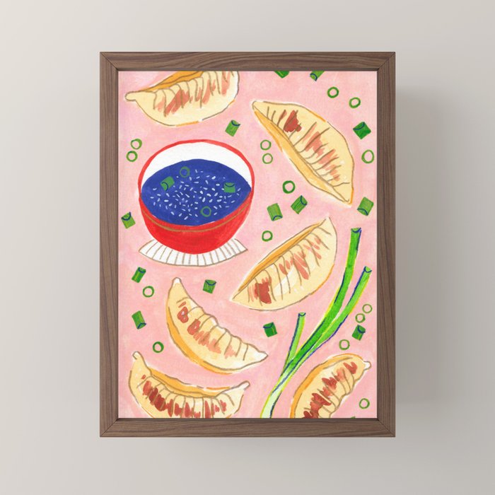 Gyoza Dumplings Mini Art Print Gallery Image 2