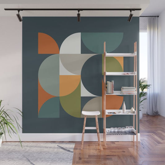 Mid Century Geometric 12/2 Wall Mural Gallery Image 1