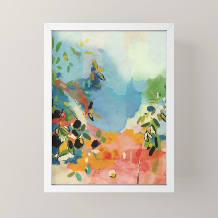 garden with sea view and olive tree Mini Art Print Gallery Image 4