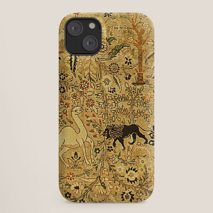 Antique Persian Tabriz Animal Rug Print iPhone Case Gallery Image 18