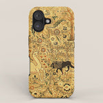 Antique Persian Tabriz Animal Rug Print iPhone Case Gallery Image 1