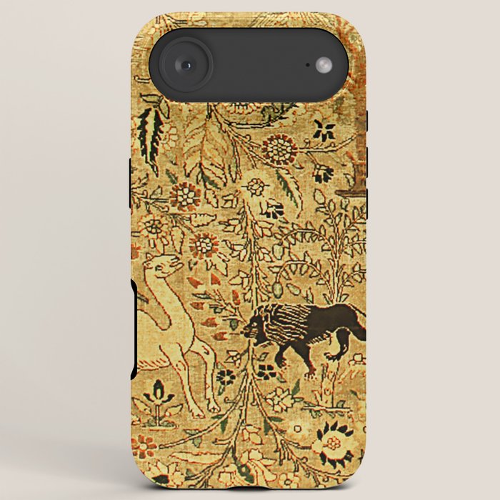 Antique Persian Tabriz Animal Rug Print iPhone Case Gallery Image 6