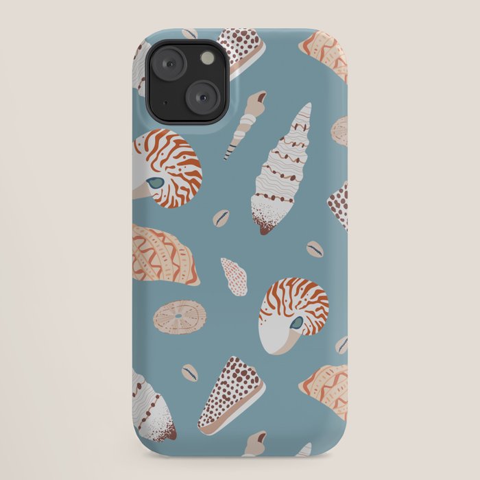 Vintage sea shell flat illustration pattern iPhone Case Gallery Image 18