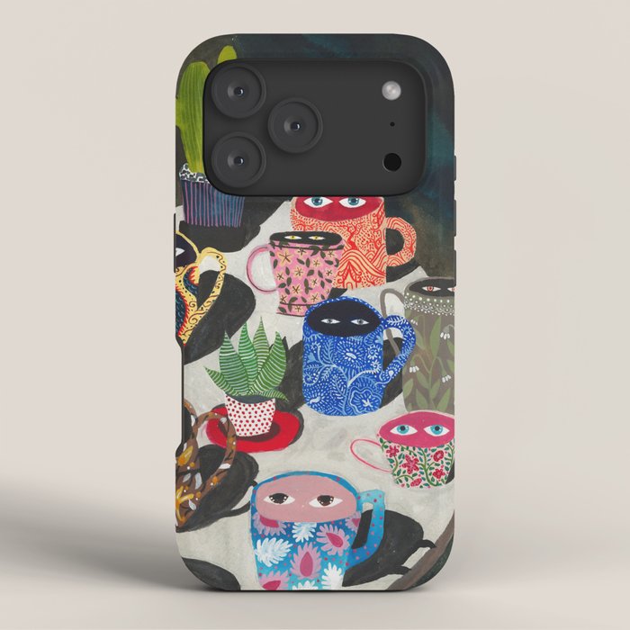 Suspicious mugs iPhone Case Gallery Image 3