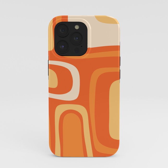 Palm Springs Mid Century Modern Abstract Pattern in Bright Orange Tangerine Tones iPhone Case Gallery Image 39