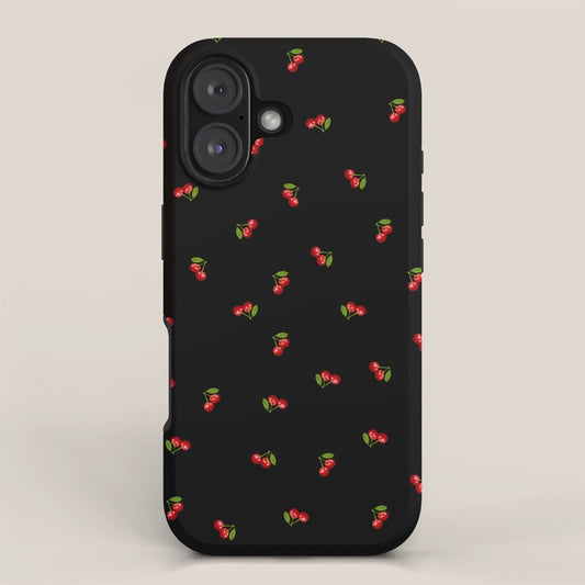 Dark Delicate Cherry iPhone Case Gallery Image 1