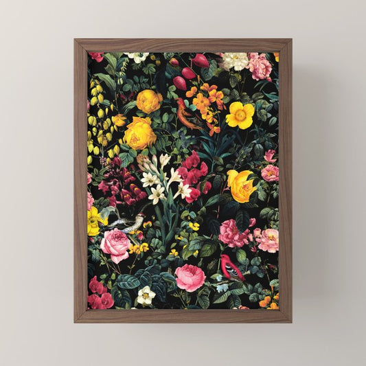Floral and Birds Pattern Mini Art Print Gallery Image 2