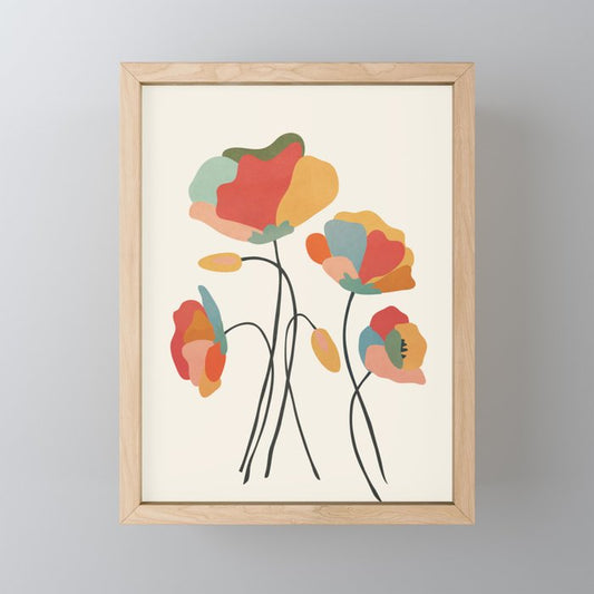 Colorful Flowers Mini Art Print Gallery Image 1
