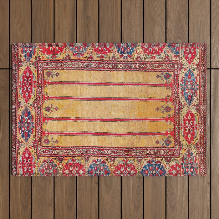 Ladik Central Anatolian Column Rug Print Outdoor Rug Gallery Image 1