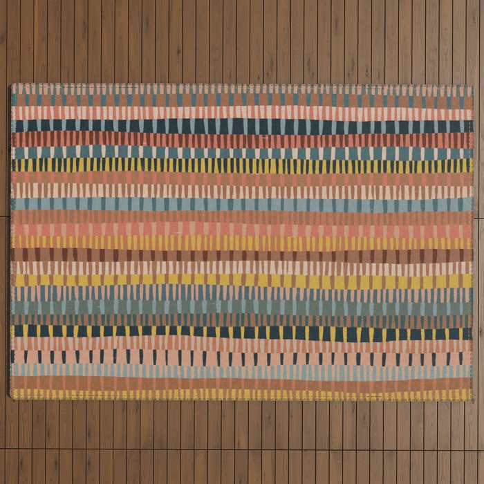 Mix of Stripes #1 Outdoor Rug Gallery Image 4