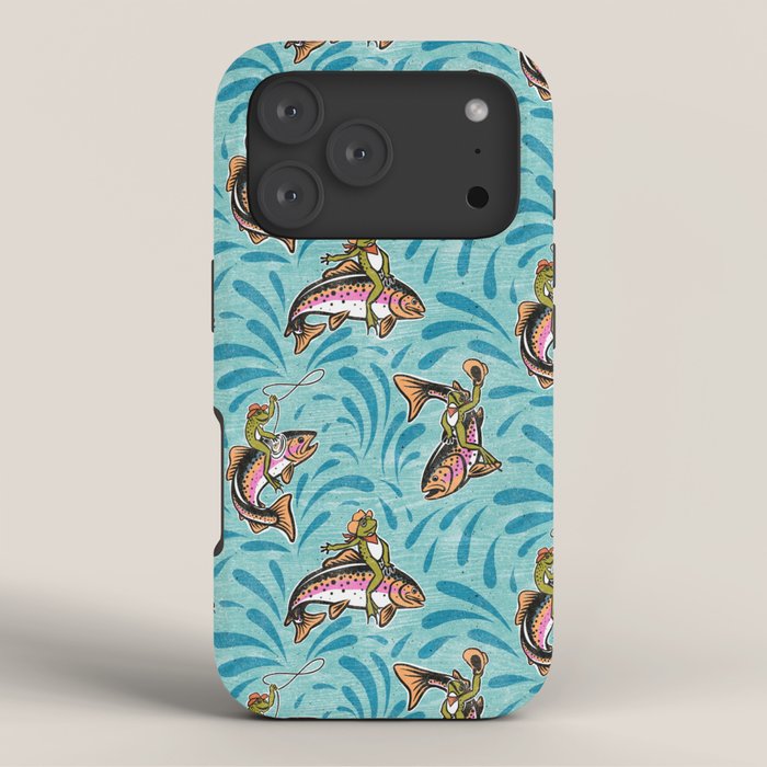 Rodeo Frogs - Aqua iPhone Case Gallery Image 3