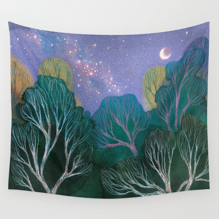 Starlit Woods Wall Tapestry Gallery Image 3