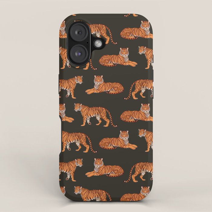 Tigers - Charcoal Black iPhone Case Gallery Image 1