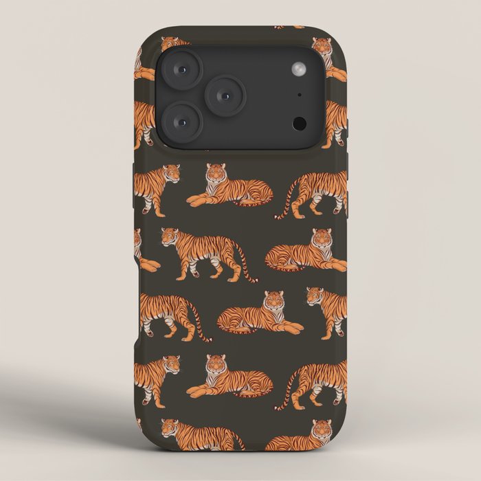 Tigers - Charcoal Black iPhone Case Gallery Image 3