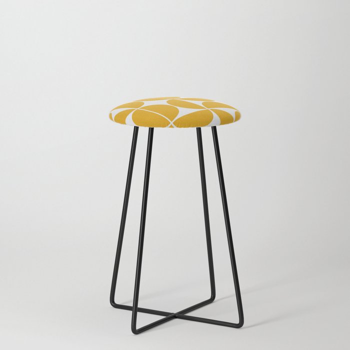 Mid Century Modern Geometric 04 Yellow Stool Gallery Image 3