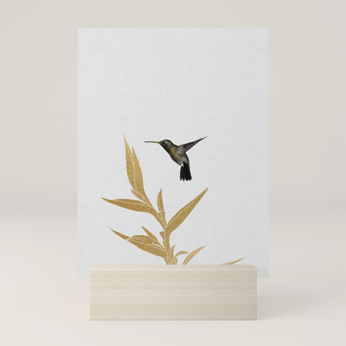 Hummingbird & Flower II Mini Art Print Gallery Image 5