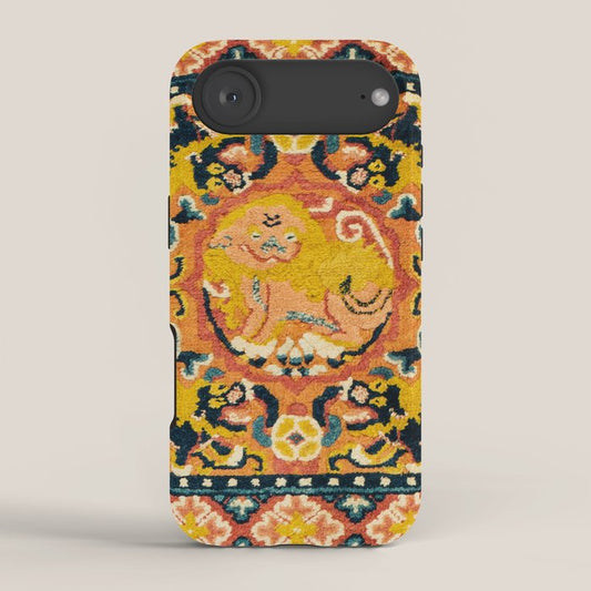 Shigatse Khagangma Antique Tibetan Seat Mat Print iPhone Case Gallery Image 2