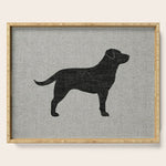Black Labrador Retriever Dog Silhouette Serving Tray Gallery Image 1