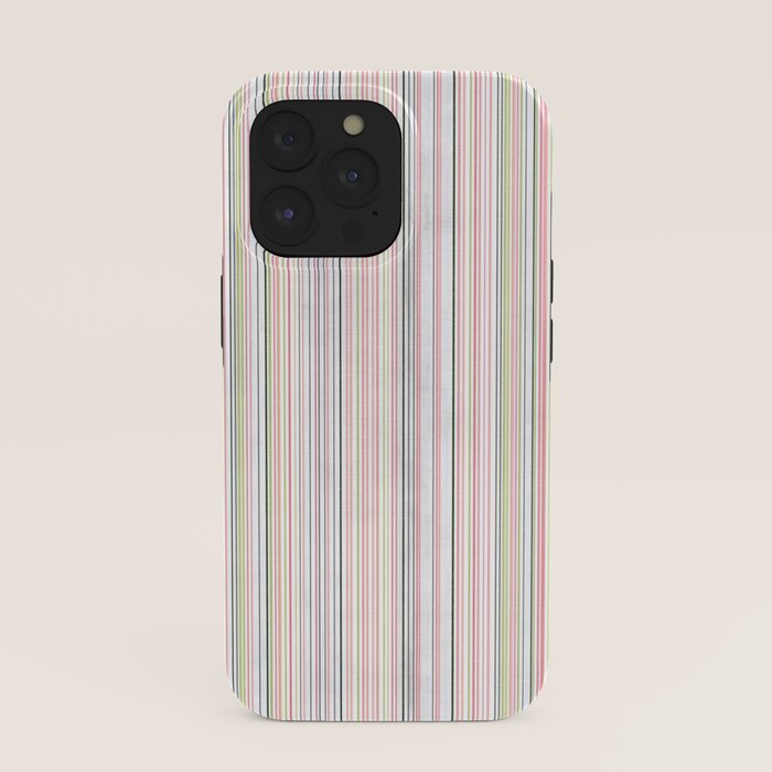 Vintage Pastel Striped Pattern Soft Aesthetic iPhone Case Gallery Image 39