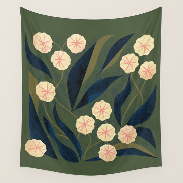Green Floral Wall Tapestry Gallery Image 4
