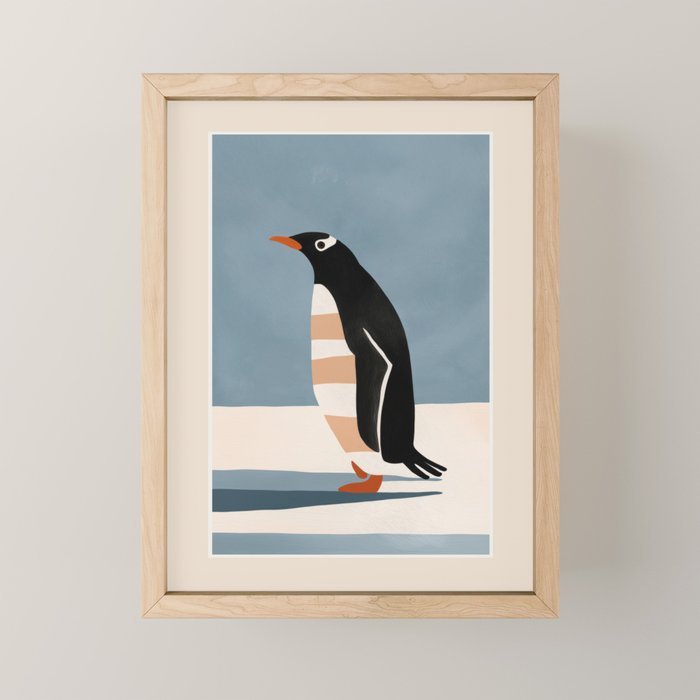 Penguin on Ice Mini Art Print Gallery Image 1