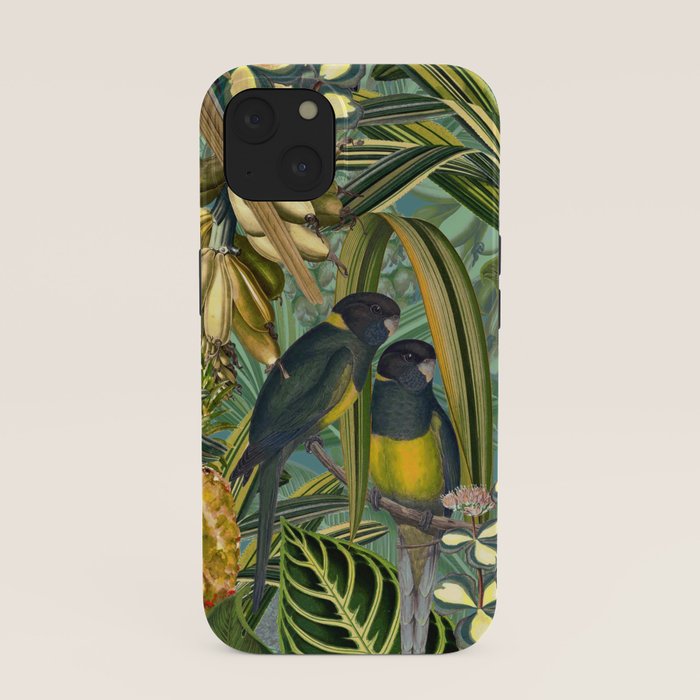 Vintage & Shabby Chic - Green Tropical Bird Flower Garden iPhone Case Gallery Image 37