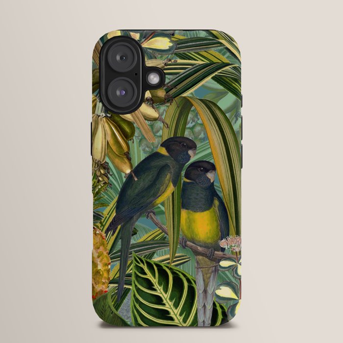 Vintage & Shabby Chic - Green Tropical Bird Flower Garden iPhone Case Gallery Image 13