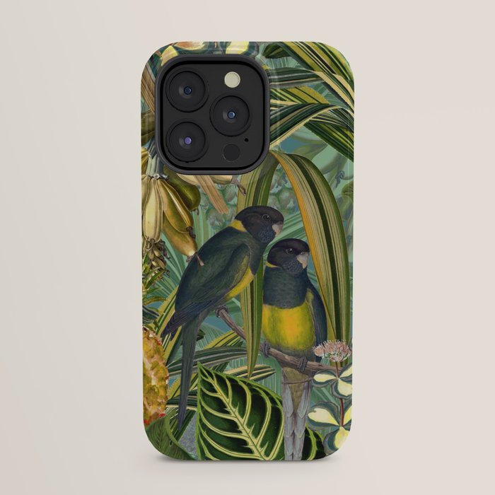 Vintage & Shabby Chic - Green Tropical Bird Flower Garden iPhone Case Gallery Image 31