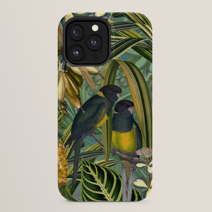 Vintage & Shabby Chic - Green Tropical Bird Flower Garden iPhone Case Gallery Image 24