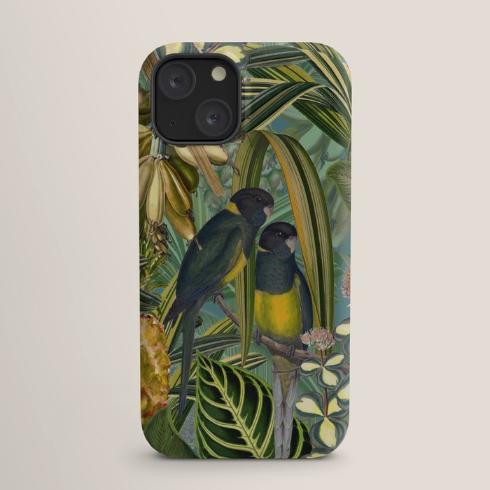 Vintage & Shabby Chic - Green Tropical Bird Flower Garden iPhone Case Gallery Image 17
